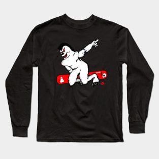 Abominable Snowboarder Bombs Snow Long Sleeve T-Shirt